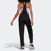 Adidas Originals R.Y.V Series Vintage Street Style Loose Fit Casual Dungarees Daily Comfort Overalls Women Pure Black GN4261