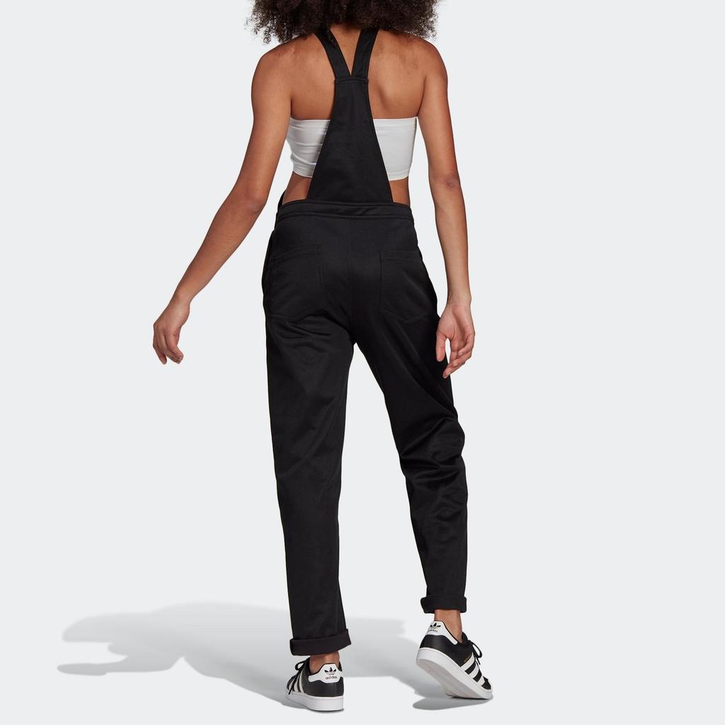 Adidas Originals R.Y.V Series Vintage Street Style Loose Fit Casual Dungarees Daily Comfort Overalls Women Pure Black GN4261