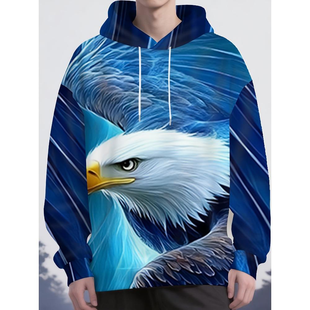 2025 Mode Cooler Adler Herren Hoodie 3D Gedruckte Hoodies Edition Trend Amerikanischer Adler Herren Sportbekleidung Kinder Freizeit Unisex Pullover