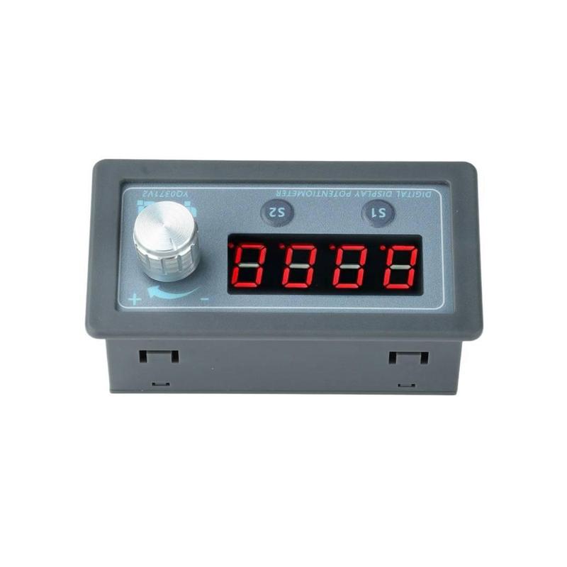 Potentiometer Frequenzzähler 4-stellige LED Digitalanzeige Einstellbarer Widerstand SPS Frequenzumrichter 1K/5K/10K Widerstandswert