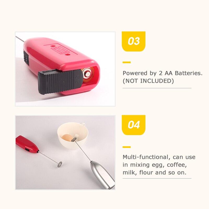 Elektrischer Milchaufschäumer Handheld Eierschläger Aufschäumer Kaffeemaschine Elektrischer Mixer Mini Tragbarer Mixer Küchenwerkzeuge