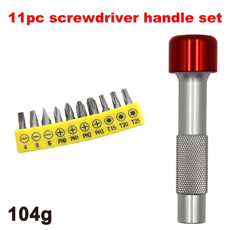 Aluminum Red Hat Reinforced Screwdriver Handle Turned Manual Drilling Automotive and Home Appliance Repair Tool