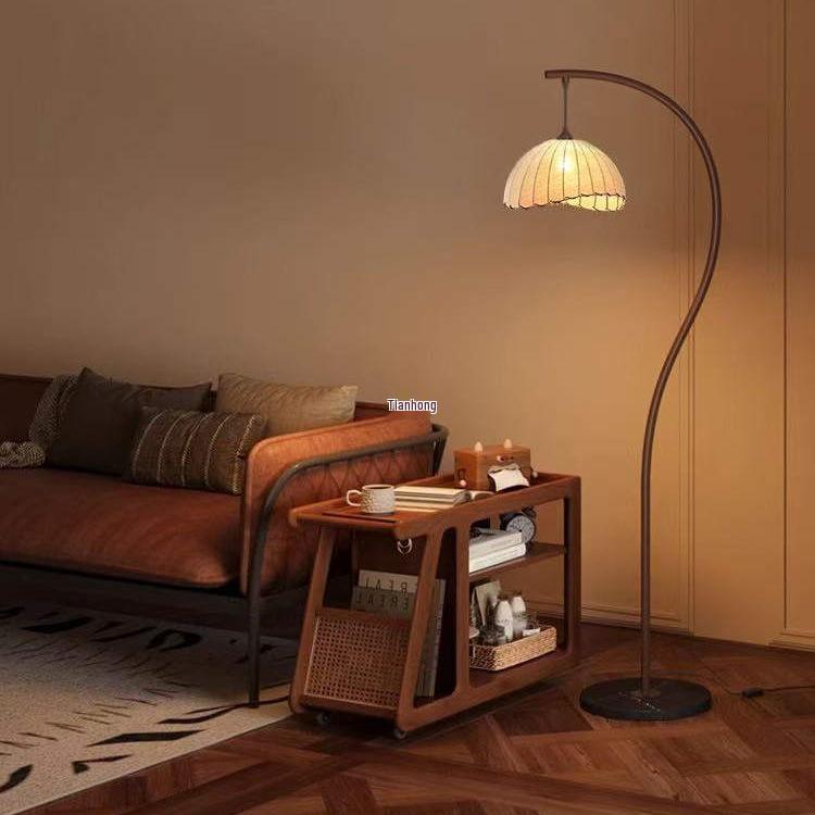 Stylish Chinese Lotus Leaf Floor Lamp for Living Room, Bedroom, or Hotel - Decorative and Eye-Friendly Design