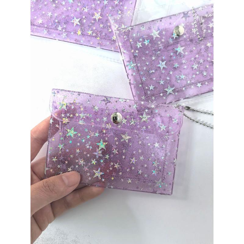 1Pc Transparent ID Credit Card Organizer Bag Waterproof Keys Coin Purse Earphone Cable Storage Bag Mini Wallet Organizer Case