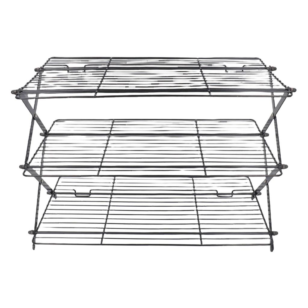 Baking Cooling Rack Foldable Rectangular Iron Cooking Baking Cooling Wire Rack for Cakes Cookies