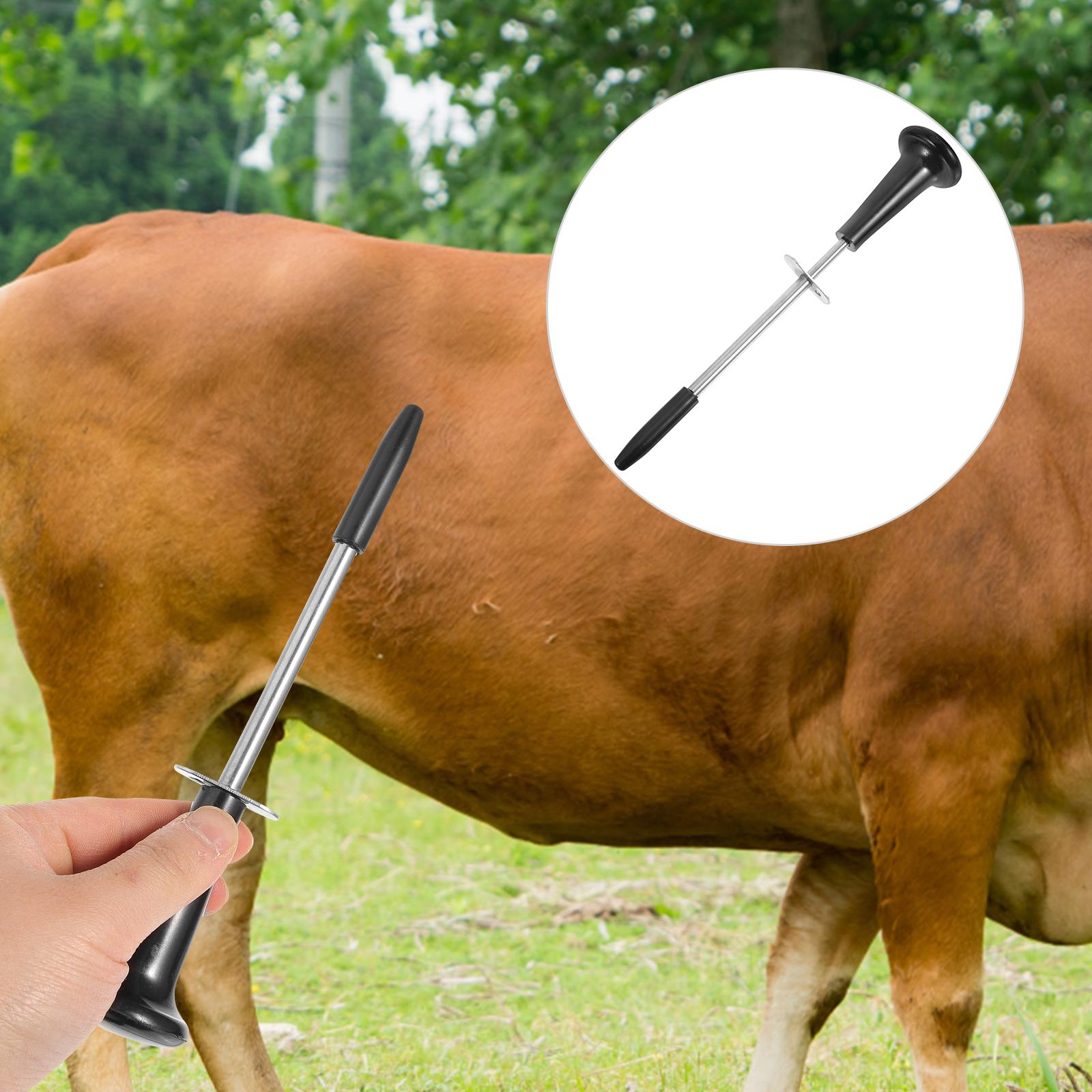 

1 Set ofMetal Exhaust Needle Portable Livestock Trocar with Exhaust Hole Farm Feeding Supply 18x4cm