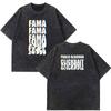 Singer Pablo Alborn Global Tour Kmo  Print Vintage Washed T Shirt Unisex Women Fashion Tshirts Summer Loose Casual T Shirts