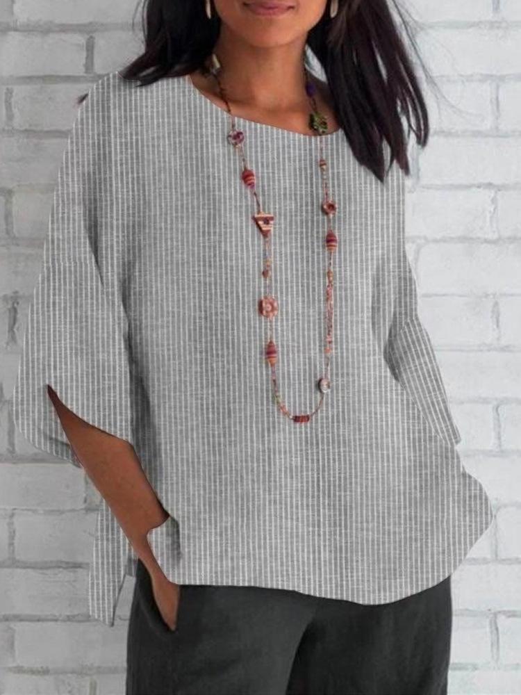 Women S Loose Fit Round Neck Half Sleeve Solid Color T Shirt S чёрный