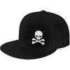 Pirate Skull And Crossbones Flat Brim Cap Polyester Outdoor Adult Baseball Snapback Hat