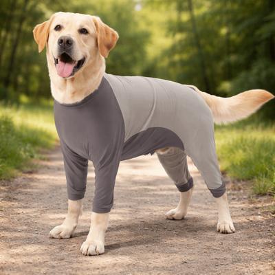 Elastischer Hundevierbeiner-Pyjama Langarm Weicher Hundeschlafanzug Bequem Anti-Lecken Hund Haarausfallschutz Kleidung Hauskleidung
