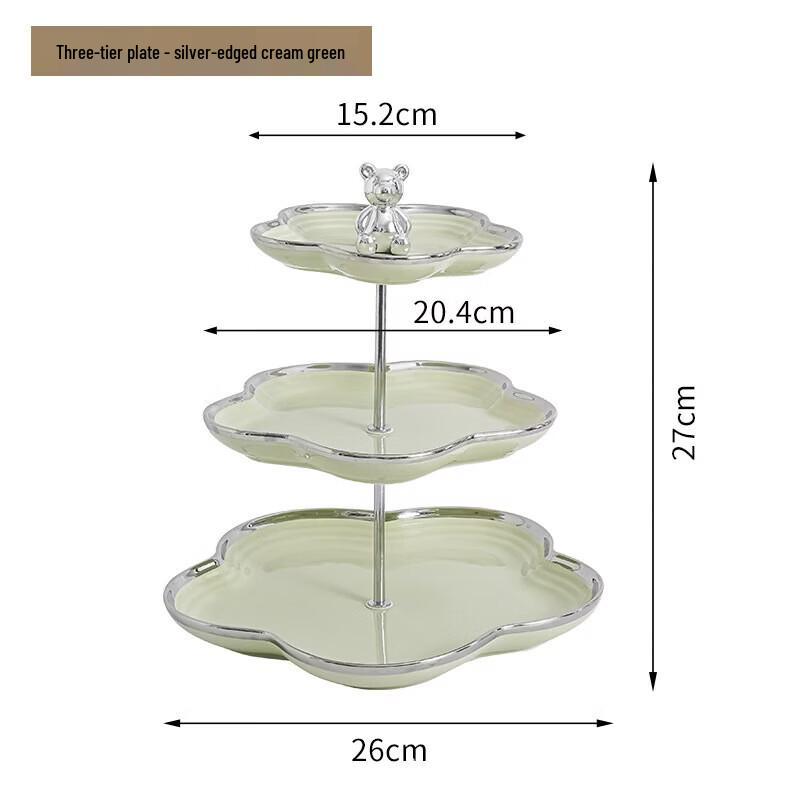 Трехъярусная керамическая фруктовница