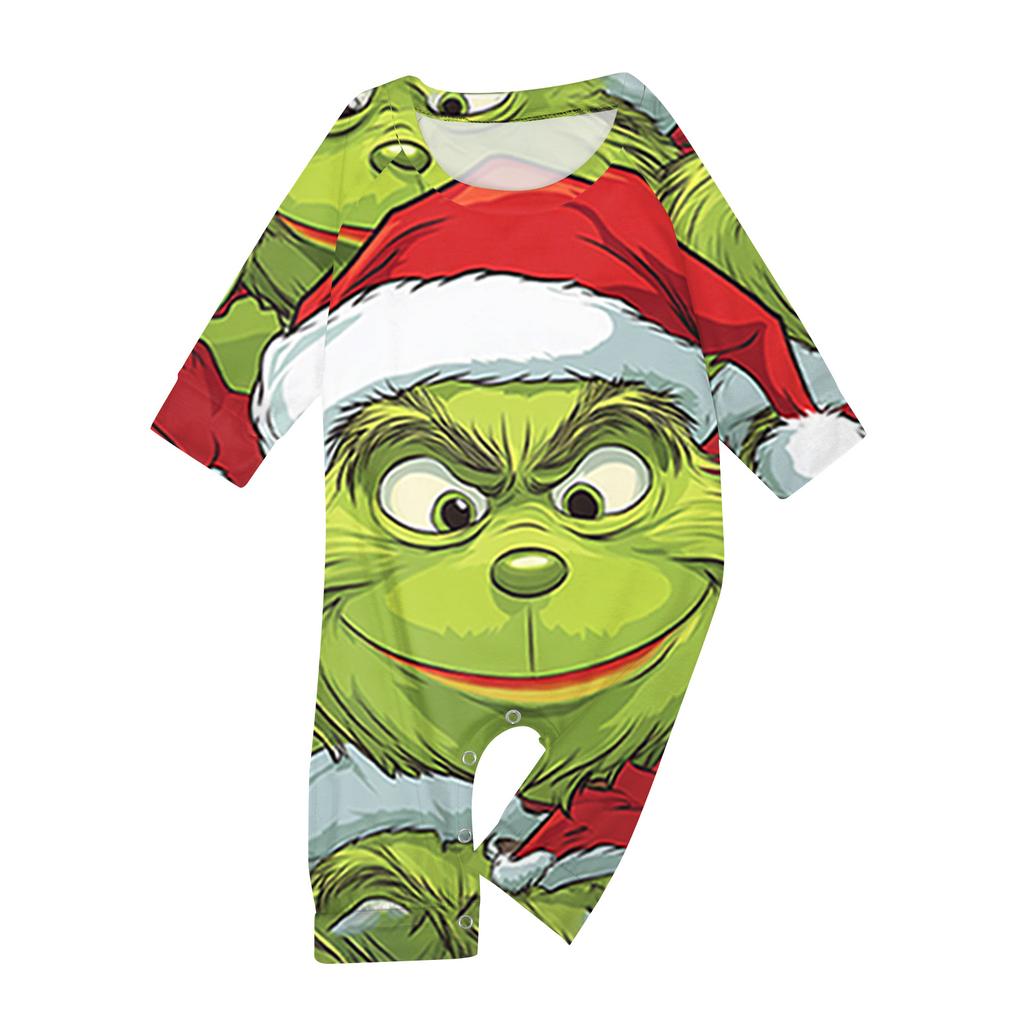 Christmas Print Family Outfit Long Sleeve Top + Pants Set Family Outfit