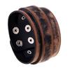 High Quality Vintage Cowhide Leather Simple Bracelet Wide Fashion Bangle for Men and Women