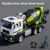Kids Mixer Truck Toy with Light Sound Opening Door Movable Joints Engineering Vehicle Model Toddlers Boys Educational Inertia Drive Construction