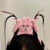 1pc Fun Raise Your Hands to Pull Your Hair, Pink Bunny Headbands, Funny Fun Headbands, Grab Bangs, Hair Ties, Cartoon Headwear