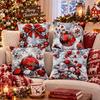 4PCS Pumpkin Throw Cushion Case Reindeer Xmas Pillowslip Santa Pillow Cover  Bed Decoration