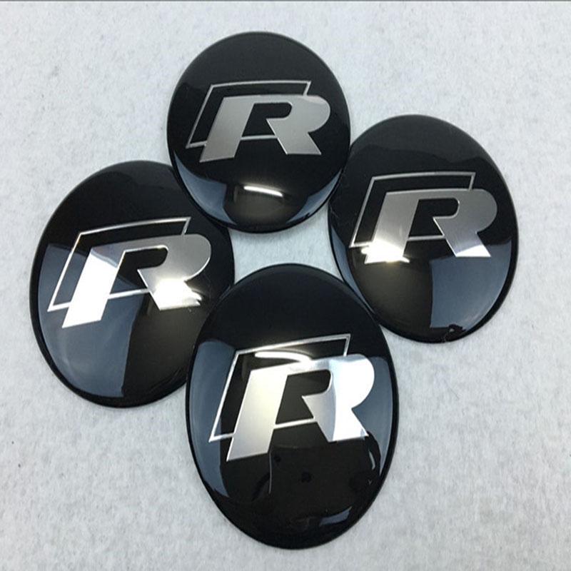 wheel center caps 4x metal STICKERS front rear badge hub emblem cover VW RABBIT