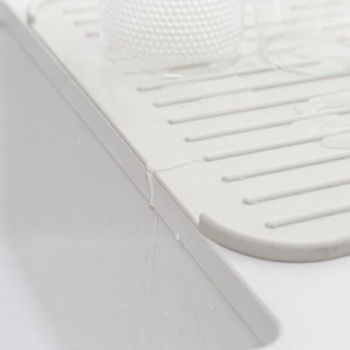 Tappetino scolapiatti - brabantia - light grey - silicone - antiscivolo - facile à nettoyer
