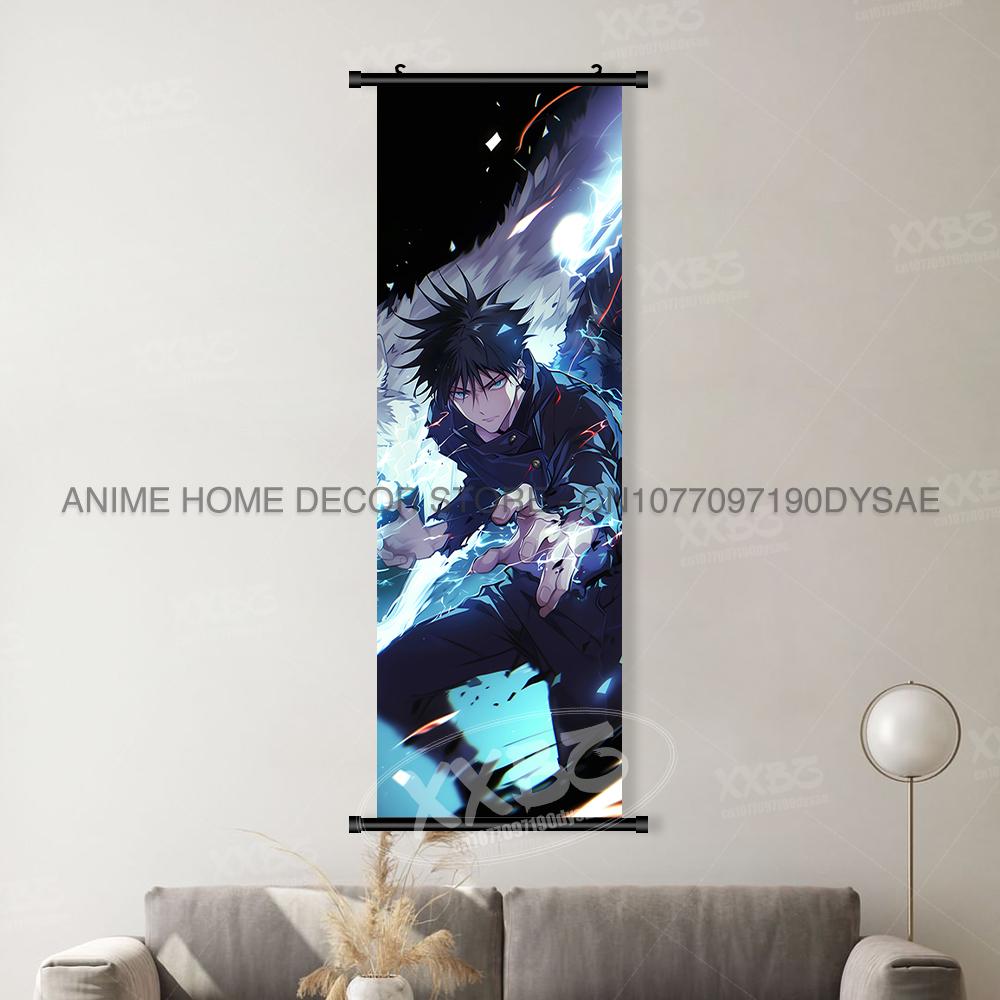 Jujutsu Kaisen Anime Poster Kamer Canvas Print Hangend Schilderij Muurkunst Megumi Fushiguro Oprollen Afbeelding Huisdecoratie Muurschildering (as the picture,30x90cm(12x36inch))