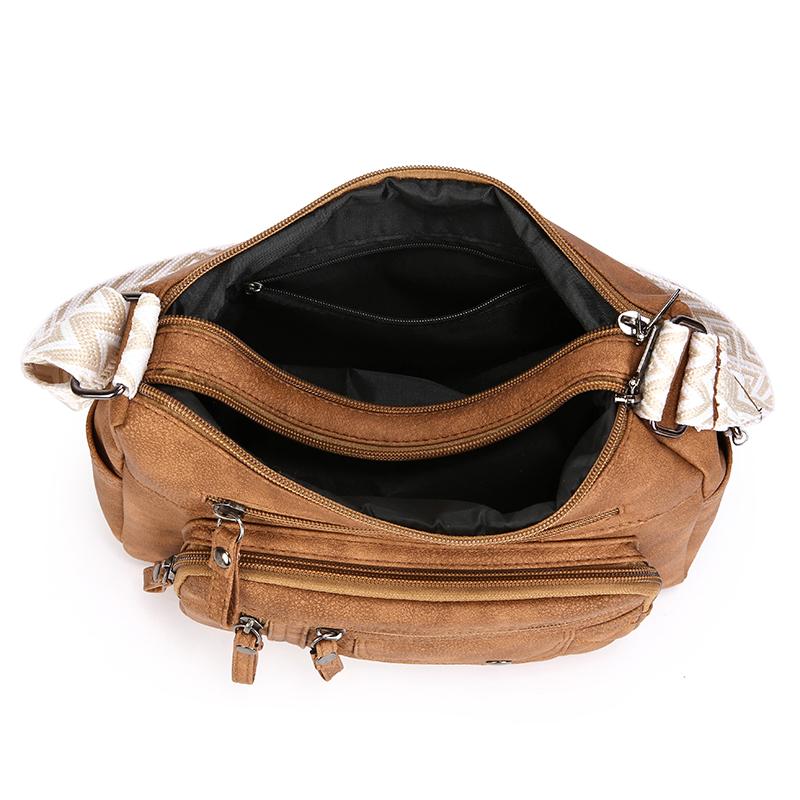 Women's Bag Large Capacity Shoulder Bag Multi-Layer Pocket Crossbody Bag Mother Bag