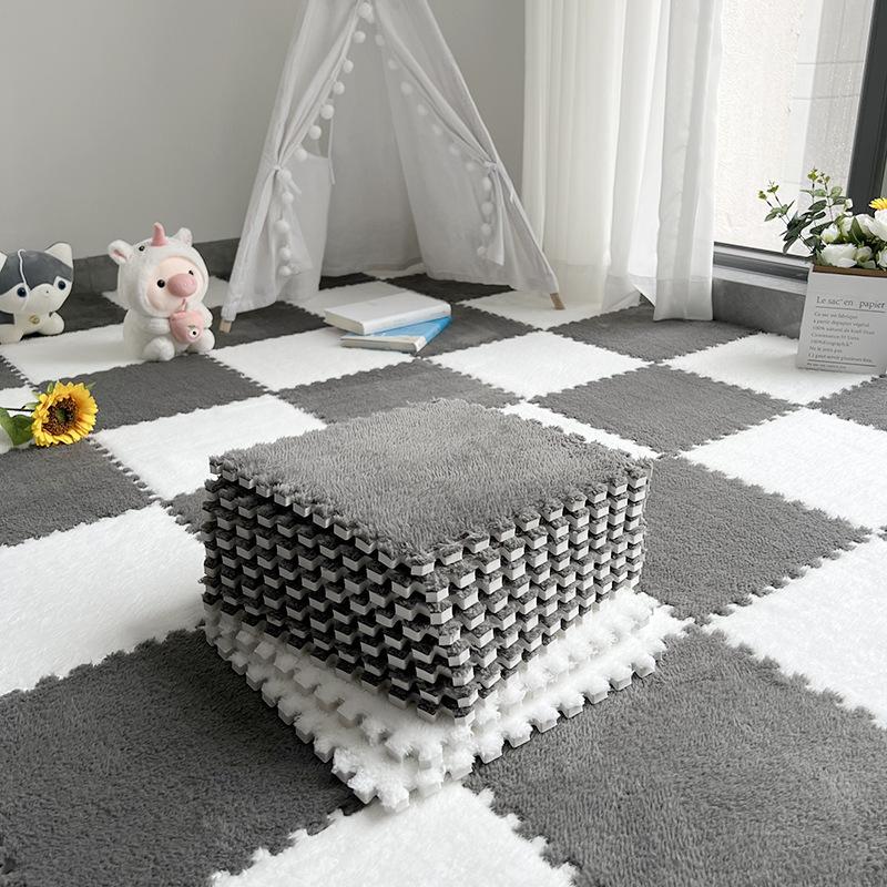 

30X30X1cm Soft Plush Children s Mat Baby Toys Eva Foam Puzzle Carpet Warm Children Play Mats Interlocking Rugs Infant Carpet 4PCS
