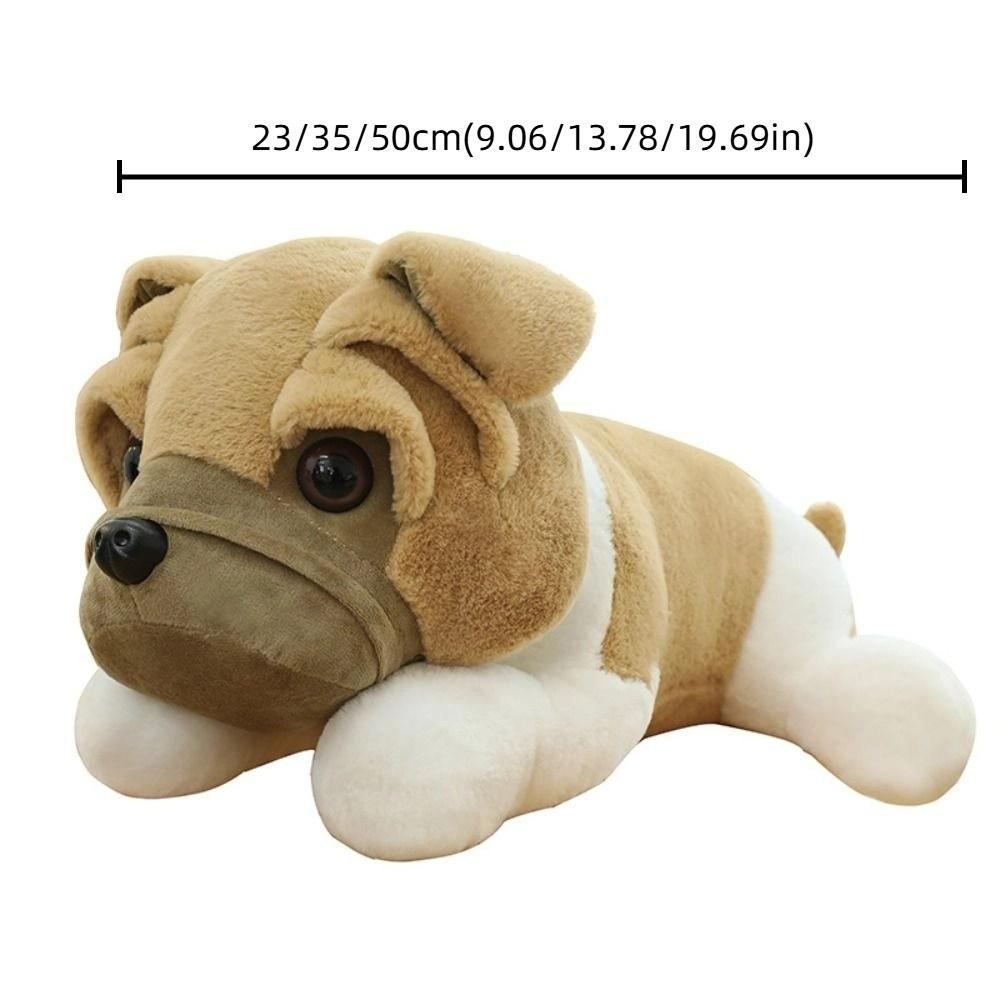 Thick Eyelids Shar Pei Dog Plush Doll Lying Animals Stuffed Toys Birthday Gifts