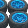 Of Rubber Tires & Wheels Rims 12mm A949 A959 for WPL C14 C24 D90 D91 Model Buggy DIY