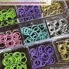 6Grids/Box Dopamine Colors Perforated Circular Ring Nail Accessories Parts For Nails Decoration Manicure Decor Supplies Material