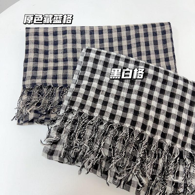 Japanese Rain Dew Linen Primary Color Scarf, Light Women'S Sunscreen Scarf