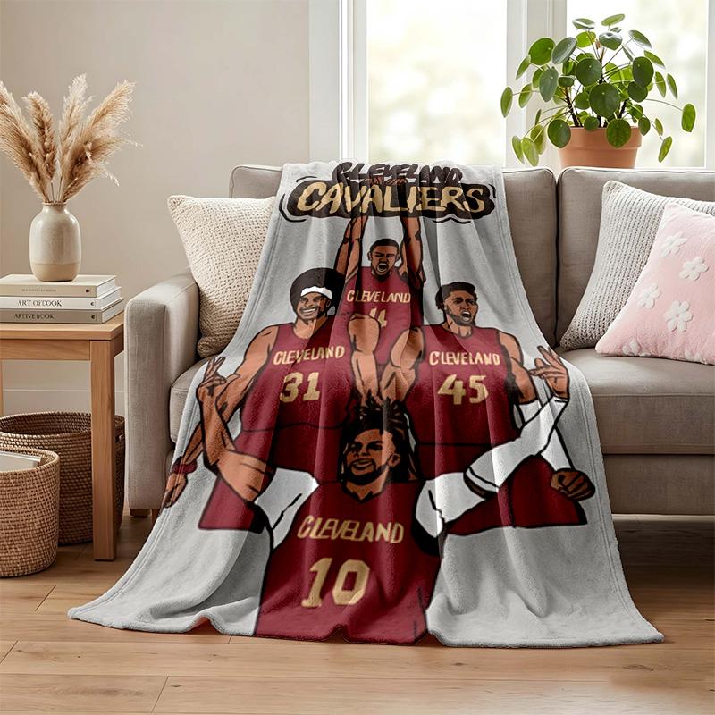 Cleveland Cavaliers blanket Flannel Blanket Soft Cozy Plush Throw for Sofa Bed Lightweight Home Decoration