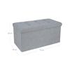 SONGMICS Ottoman Storage Chest Folding Toy Box Versatile Space-saving Light grey 76 x 38 x 38 cm Linen Fabric