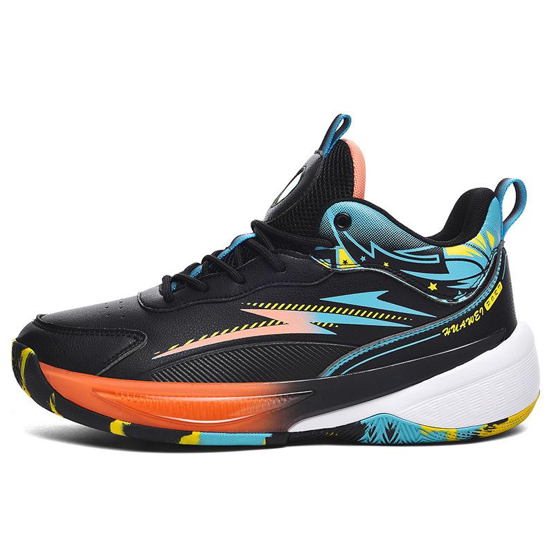 Sneakers 2024 new autumn and winter shoes casual versatile microfiber actual basketball shoes wear-resistant rubber medium and large children's