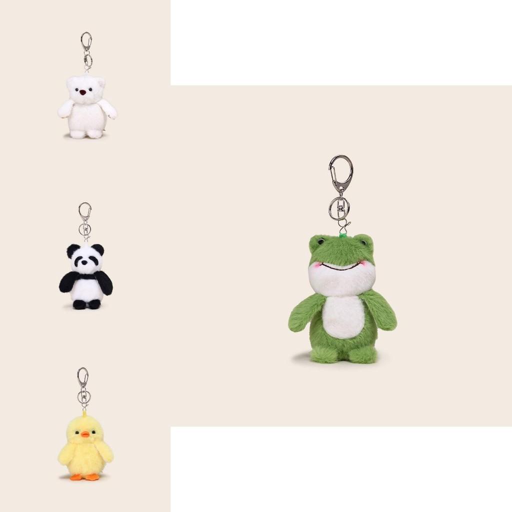 Otter Penguin Sheep Bear Plush Keyring Featuring Cute Cartoon Animals For Backpack Accessories