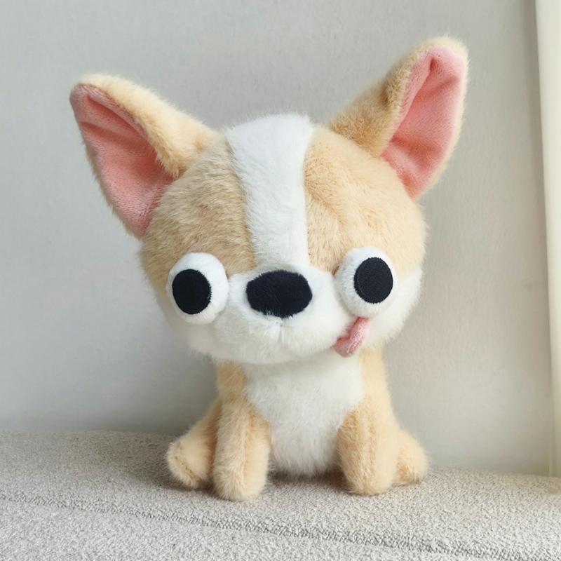 Soft Stuffed Animals Chihuahua Plush Toy Puppy Pet Stuffed Chihuahua Doll Realistic Kawaii Plush Chihuahua Kids Toy