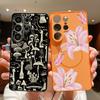 Floral Flowers Magnetic Phone Case For Samsung Galaxy S26 S25 S24 S23 Ultra S25 S24 FE A57 A56 A37 A17 5G A55 A26 A36 A35 Cover