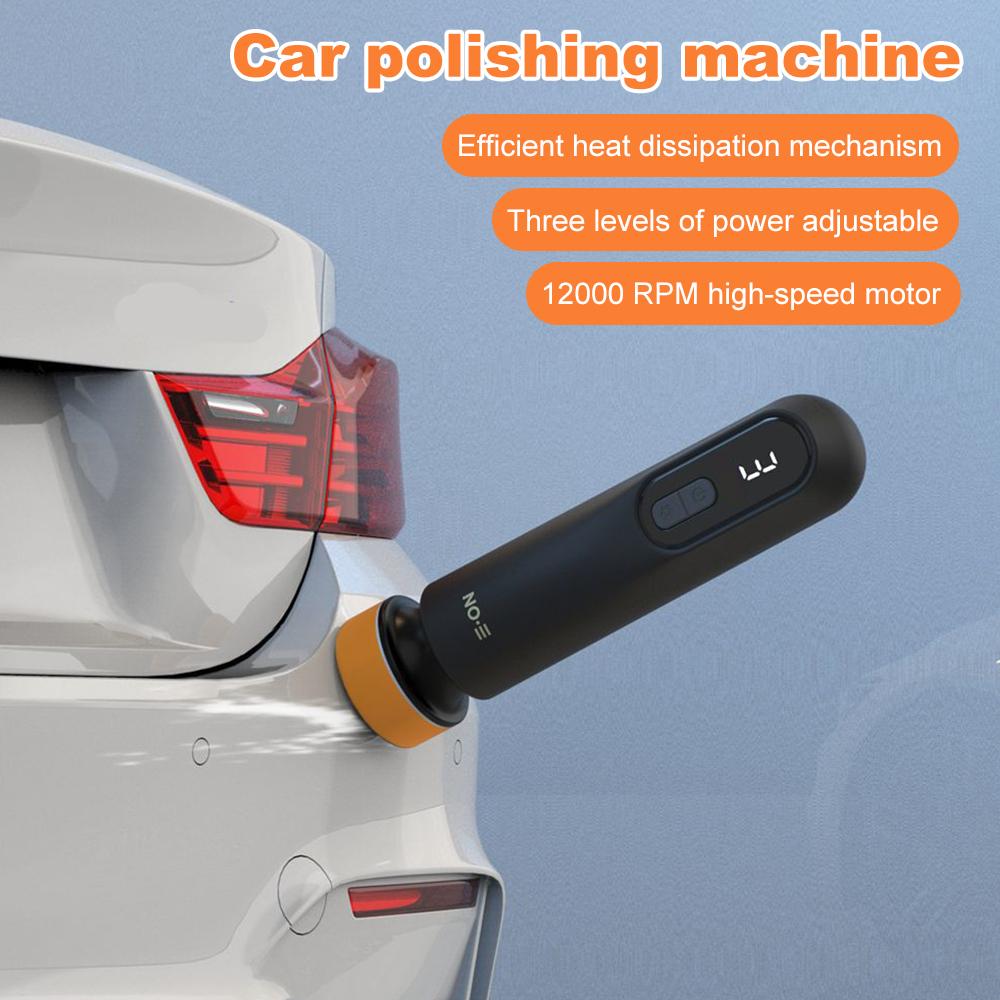 40W Mini Waxing Polishing Machine 12000RPM Cordless Car Paint Scratch Repairing Polisher Windscreen Glass Oil Film Remove Tool