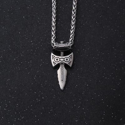 Skyrim Amulet of Talos Viking Sword Necklace Stainless Steel Pendant
