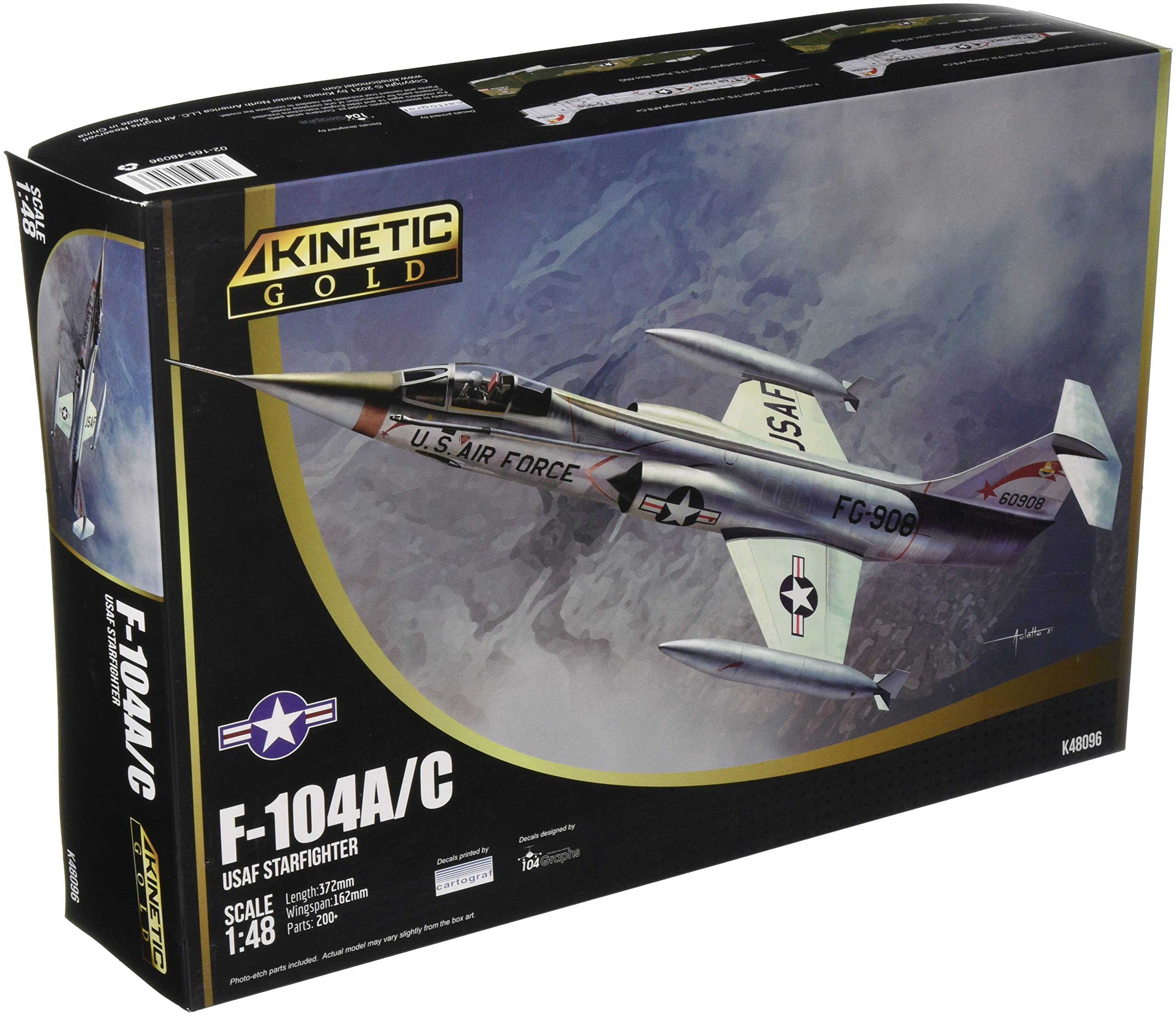 

Пластиковая модель истребителя ВВС США KNE48096 1/48 F-104A/C