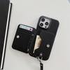 Wrist Strap Wallet Phone Case for iPhone 15 14 13 12 11 Pro Max Luxury Litchi Patterned Shockproof PU Leather Cover