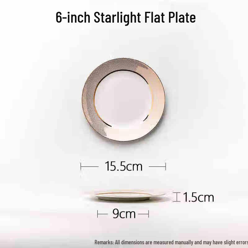 Nordic Ceramic Flat Dinner Plate