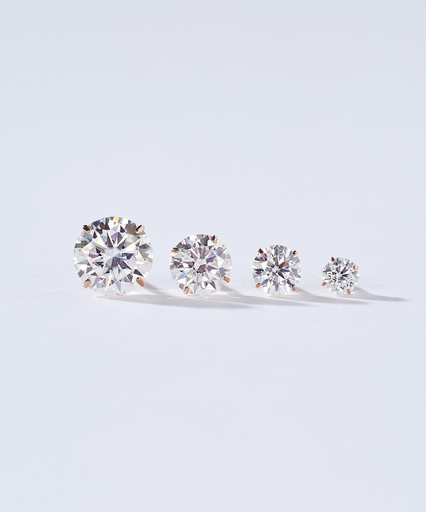 Dorocy 14K Moissanite Basic 4-Prong Earrings_4Type