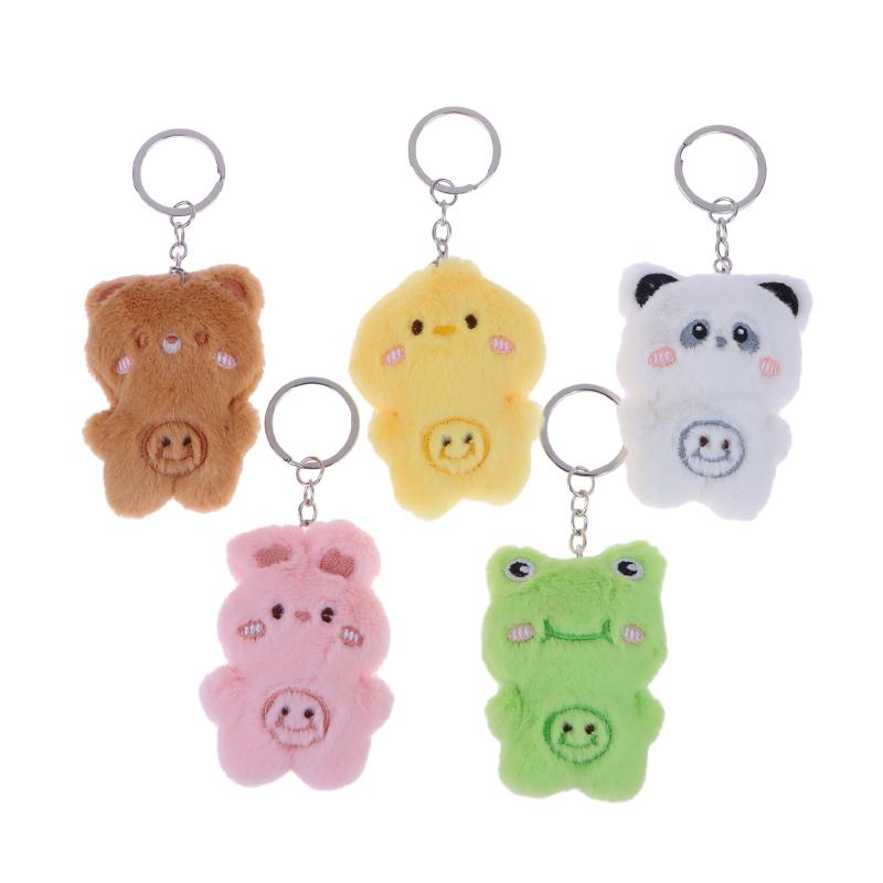 Pluszowa Maskotka Breloczek Kreatywny Kreskówka Kawaii Para Krągły Komfortowy Wisiorek Zabawka Uroczy Kostium Akcesoria do Kluczy Wisiorek do Torebki