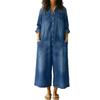 2026 Spring Women's Fashion European & American Single-Breasted Shirt Dress Jumpsuit