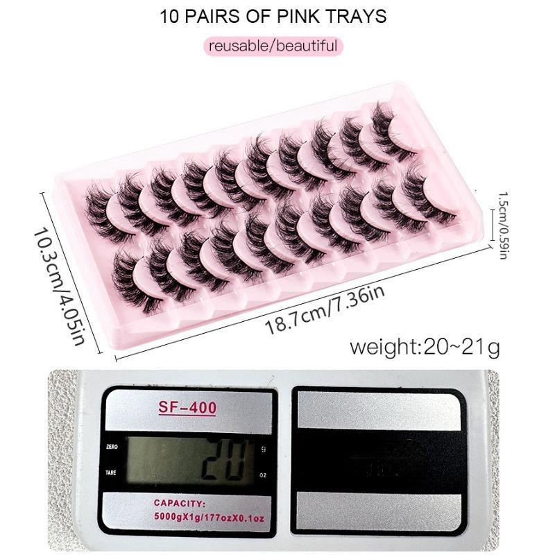 Natural and Slender Faux Eyelashes with Multiple Layers of Dense and Cross Shaped Faux Water Eyelashes