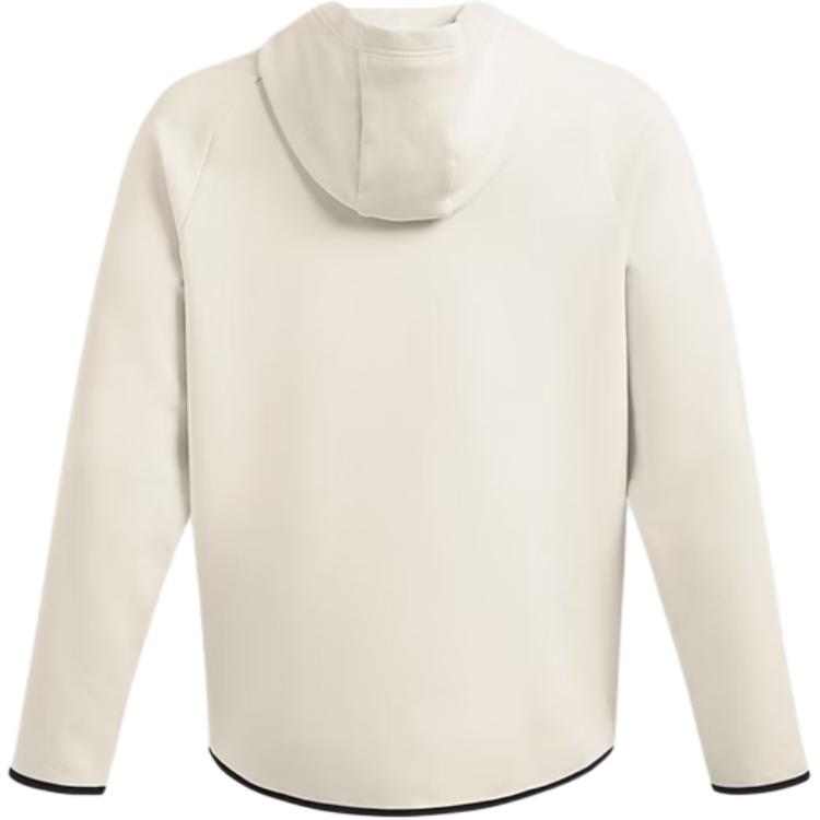 Under Armour Unstoppable Solid Color Casual Breathable Hooded Pullover Long Sleeve Sweatshirt Men Sweatshirt Peak-White 1383042-110