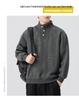 2025 Men's Plus Size Heavyweight Hoodie: Autumn/Winter, Half-High Collar, Casual Loose Fit