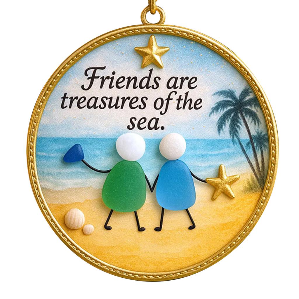 Friendship Decor,Friendship Heart Keepsake,Ornament For Tree Hanging Ornaments,2D Flat Acrylic