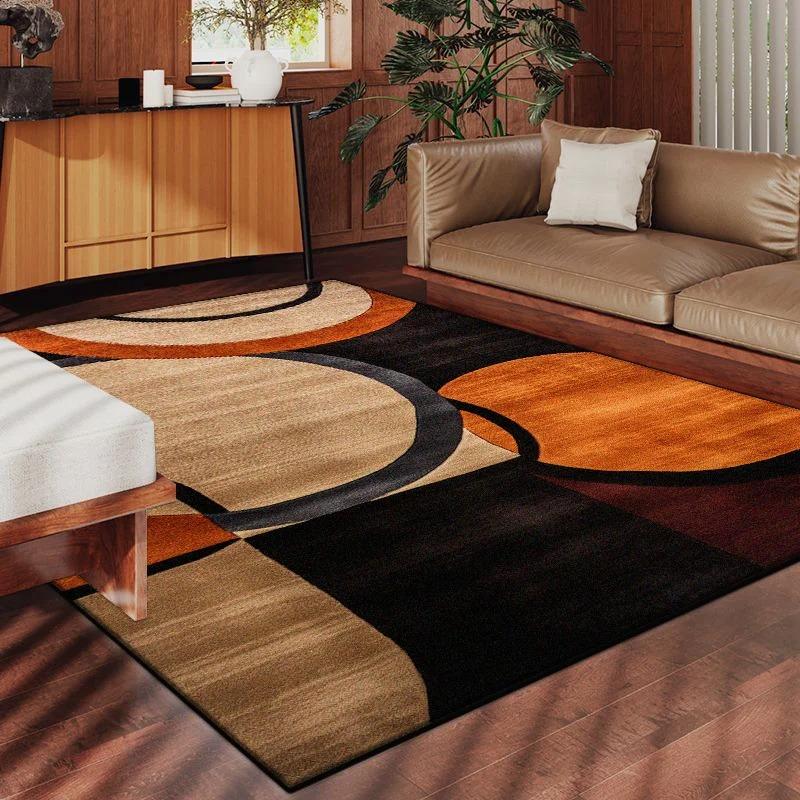 Retro Geometrisch Design Vloerkleed – Antislip Zacht Machine Wasbaar Vloermat voor Woonkamer Slaapkamer, Bank Koffietafel Tapijt 80x120cm(31x46in)