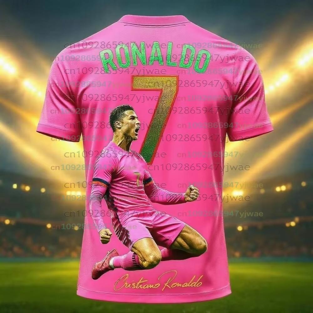 26 Football Jersey 3d Printed NO.7 Ronaldo Boys Girls Training Women's Sports Breathable Short Sleeve Men Beach Surf T-shirt