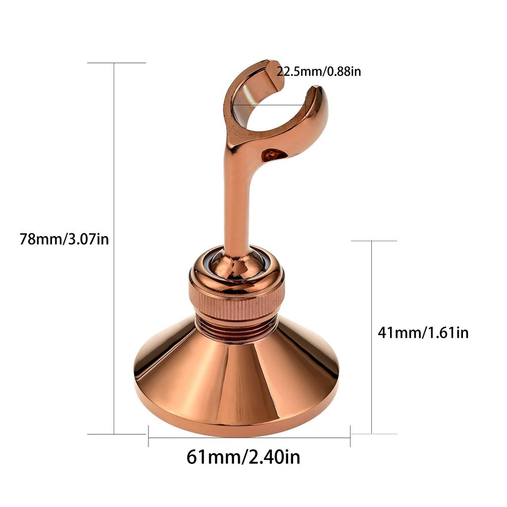 1pc Antique Shower Head Holder Solid Brass Bracket Wall Mounted Handheld Showers Stand Gold Bronze Black Base Minimalist Retro